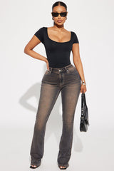 Sahara Tinted Stretch Bootcut Jeans - Dark Wash
