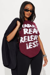 Rare Real Relentless Tee - Burgundy