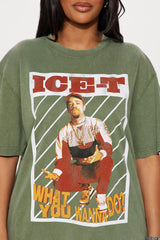 What You Wanna Do ICE T Graphic Tee - Olive
