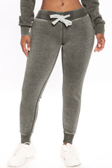 Sweet Dreams Mineral Wash Jogger - Heather Grey