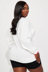 Beverly Hills Varsity Sweatshirt - White
