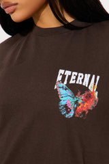Eternal Butterfly Tee  - Dark Brown