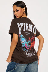Eternal Butterfly Tee  - Dark Brown