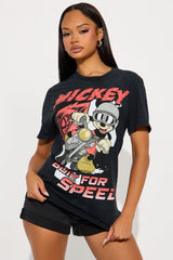 Mickey Racing Washed Tee - Black
