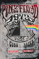 Pink Floyd Bleach Tie Dye Oversized Tee - Black