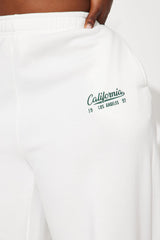 California Dreaming Athletic Wide Leg Pant - White