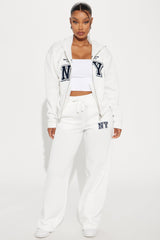 Upper East Side New York Wide Leg Pant - White