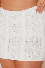 Vermont Embellished Mini Skirt - Ivory