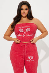 The Hamptons Sporty Tube Top - Hot Pink