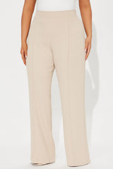 Vicky High Waisted Dress Pants - Taupe