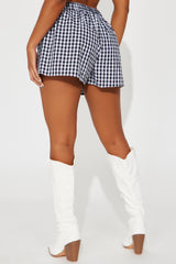 Cherry on Top Gingham Boxer Short - Black/White