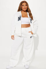 Upper East Side New York Wide Leg Pant - White