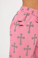 Faith In Me Wide Leg Pants - Pink