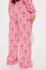 Faith In Me Wide Leg Pants - Pink