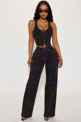 Keeping The Peace Velvet Stretch Straight Leg Jeans - Dark Wash