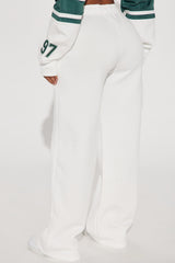 California Dreaming Athletic Wide Leg Pant - White