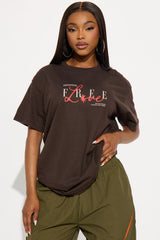 Free Love Multi Hit Oversized Tee - Brown