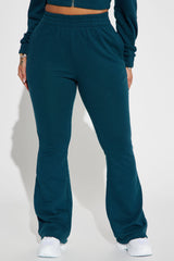 Give It Away Lounge Flare Pant - Hunter