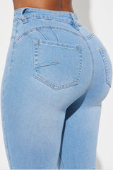 Mesa Booty Lifting Stretch Bootcut Jeans - Light Wash