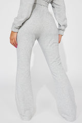 Give It Away Lounge Flare Pant - Heather Grey