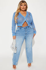 Get Closer Stretch Straight Leg Ankle Jeans - Medium Wash