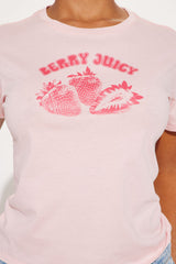 Berry Juicy Graphic Tee - Pink