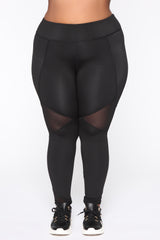 Mesh It Up Active Leggings - Black