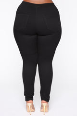 Luxe Ultra High Waist Skinny Jeans - Black