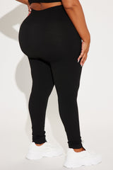 Francine Seamless Ribbed Legging - Black