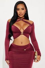 Gracie X Front Maxi Skirt Set - Plum
