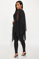See Through Me 3 Piece Pant Set - Black