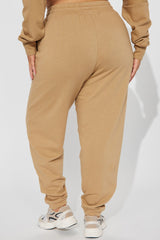 Unbothered Fleece Jogger - Tan