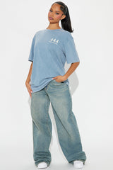 444 Angel Number Tunic Top - Blue