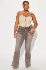 Try Harder Flare Pant - Chocolate