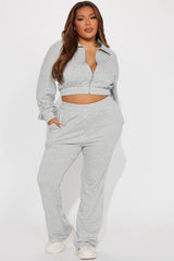 Give It Away Lounge Flare Pant - Heather Grey