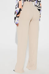 Vicky High Waisted Dress Pants - Taupe