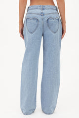Match Made In Heaven Straight Leg Jeans - Light Wash