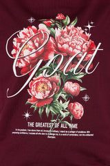 GOAT Floral Tee - Wine