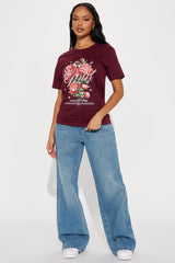 GOAT Floral Tee - Wine
