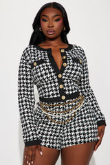 True To Me Short Set - Black/White