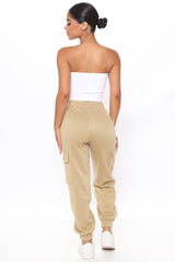 Let's Relax Jogger Sweatpants - Tan