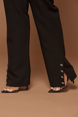 Athena Embellished Pant - Black