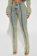 Vittoria Tinted Stretch Skinny Jeans - Light Wash