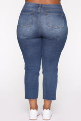Burning Love High Rise Mom Jeans - Medium Blue Wash