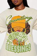 Counting My Blessings Tee - Beige