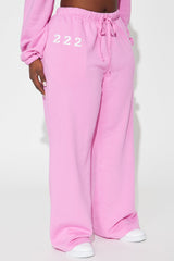 Angel Number Washed Pant - Pink/combo