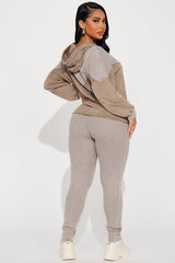 Yazmine Vintage Wash Legging Set - Taupe