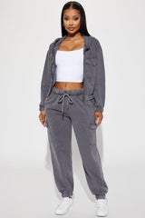 Fiona Fleece Jogger - Black