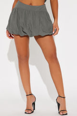 Tell Me I'm Pretty Bubble Skort - Charcoal