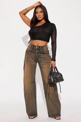 Bring Back Memories Stretch Jeans - Brown
